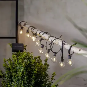 LED-Solar-Lichterkette Globe Mini, 10-flg., 270 cm, 3000K
