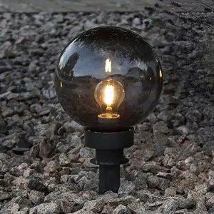 Außen-Dekorationskugel Orby in schwarz, Ø 20 cm
