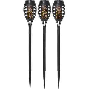 STAR TRADING LED Gartenfackel Star Mini"", 3er Set", schwarz