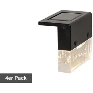 Solar Zaunbeleuchtung ,Bubbly Fence', LED, Dämmerungssensor, 4er-Set, ...