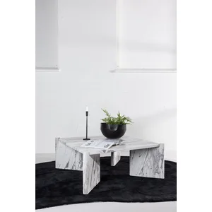 EBUY24 Venture Home Couchtisch Rogaland, quadratischer Couchtisch, modern & elegant, 100 × 100 cm, Sofatisch, MDF, quadratisch, niedrig, geräumig, raffiniert günstig