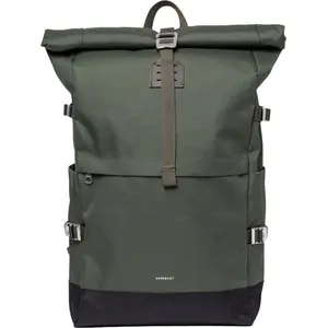 Sandqvist Icon Rolltop - Rucksack L 16" 65 cm erw. (dawn Green with da...