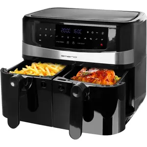 Emerio Doppelte XXL-Heißluftfritteuse 2400 W   10 Liter   Einstellbare...
