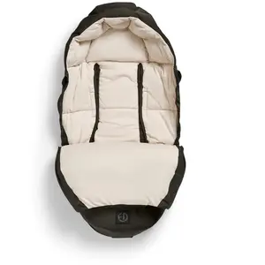 Elodie Fußsack Luxus Wolle & Daunen- schwarz - 110x50cm