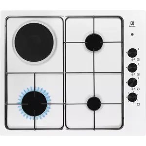 Electrolux EGL62821OW, Weiß, Integriert, 58 cm, Kombi, Emailliert, 4 Z...
