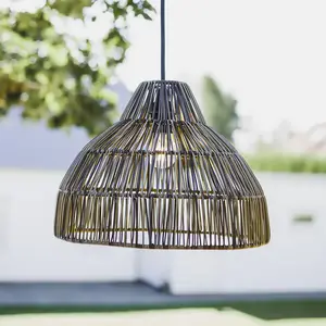 PR Home Hängelampe Bao, außen, IP44, grau, Kabellänge 2,5m