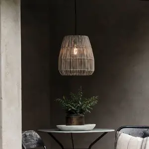 PR Home Außenhängelampe Saigon, grau, Ø 28 cm, Kabel 2,5m