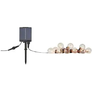 Lichterkette Suno, Solar, USB, Kunststoff, 10-flammig, IP44
