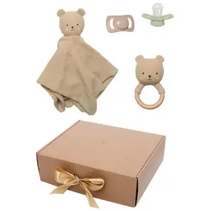 Jabadabado Baby-geschenk: Teddybär Schmusetuch Und Rassel