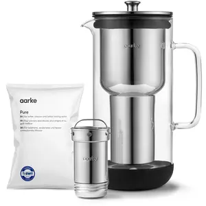 AARKE Purifier, Pitcher-Wasserfilter, 2,36 l, Edelstahl, Transparent günstig