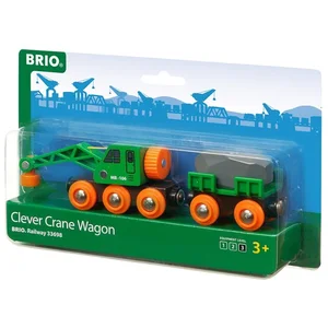 BRIO® Spielzeugeisenbahn-Lokomotive World Waggon Grüner Kranwagen mit ...