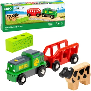 BRIO® Spielzeug-Eisenbahn BRIO® WORLD, Bauernhof Batterie-Zug