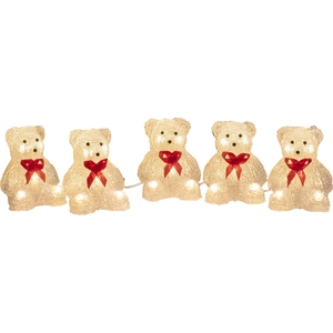 Konstsmide LED-Leuchtfigur Bär, 5er-Set als Kette