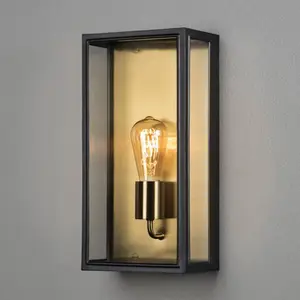 Außenwandlampe Carpi, schwarz, Breite 20,5cm