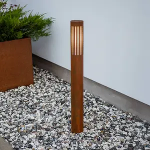 Wegelampe Pistoia, rostfarben, Höhe 95 cm, Metall, IP54
