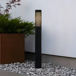 Wegelampe Pistoia, schwarz, Höhe 95 cm, Metall, IP54