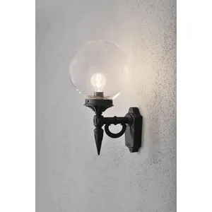 Konstsmide Orion Wandleuchte schwarz lackiertes Aluminium, klares Acry...