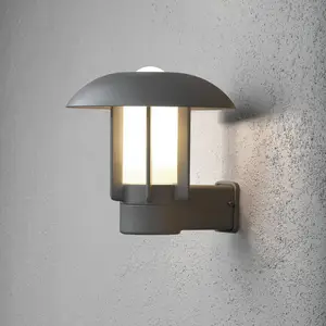 Aluminium-Außenwandleuchte Heimdal, silbergrau