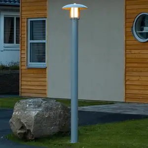Mastleuchte Heimdal, Höhe 200 cm, grau