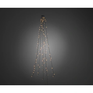 Konstsmide - LED Baummantel mit Ring, für Weihnachtsbaum, 5 Stränge à 30 Dioden , vormontiert, 150 bernsteinfarbene Dioden, 24V Innentrafo, dunkelgrünes Kabel; 6360-820