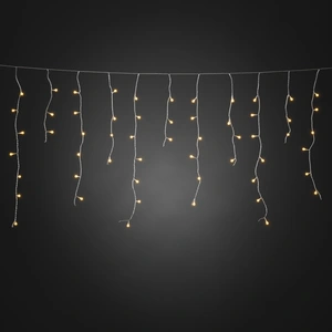 Konstsmide LED-Lichtervorhang Eisregen bernstein transp. 5m