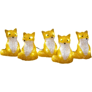 Konstsmide LED-Leuchtfigur Fuchs, 5er-Set als Kette