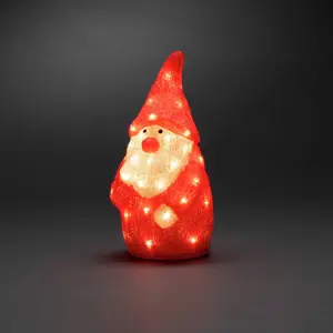 LED-Dekofigur Weihnachtsmann rot IP44 Höhe 38 cm