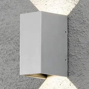 LED-Außenwandleuchte Cremona 8 cm grau