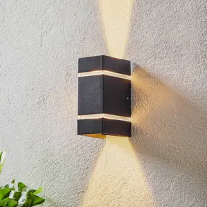 Außenwandlampe Cremona Effektstreifen, Höhe 19,5cm