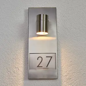 Hausnummernleuchte Modena 7655, edelstahl