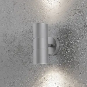 Außenwandleuchte New Modena 2-flg. grau