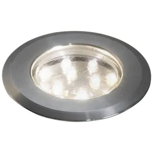 Konstsmide Bodeneinbauspot LED gross 3er-Basis-Set Edelstahl, 3000K, 3...