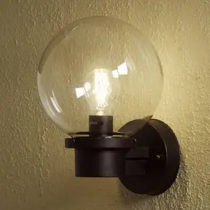 Außenwandleuchte Nemi ohne Sensor, schwarz