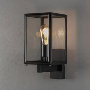 Außenwandleuchte Carpi, schwarz, Breite 16,5 cm