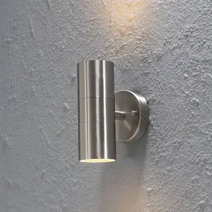 Außenwandleuchte Modena, Edelstahl, 2-flammig