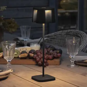 LED-Dekoleuchte Nice USB-Ladeanschluss, schwarz