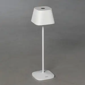 LED-Akku-Tischleuchte Capri, Höhe 36 cm, weiß, IP54