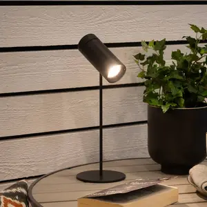 LED-Akku-Tischleuchte Multi, schwarz, Höhe 30 cm, IP54