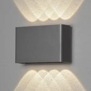 LED-Außenwandleuchte Chieri, 8-flammig, anthrazit