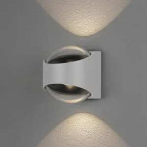 LED-Außenwandlampe Bitonto 2-flammig weiß
