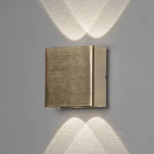 LED-Außenwandleuchte Chieri, 4-flammig aus Messing