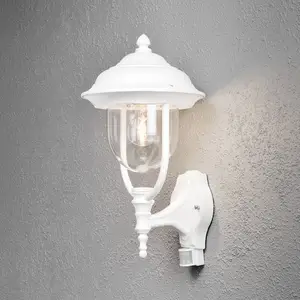 Außenwandlampe Parma mit Bewegungsmelder, weiß