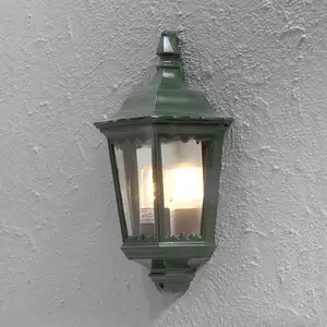 Außenwandleuchte Firenze, Halbschale, grün