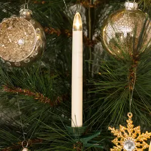 LED-Christbaumkerzen kabell. Ergänzungsset 16 cm