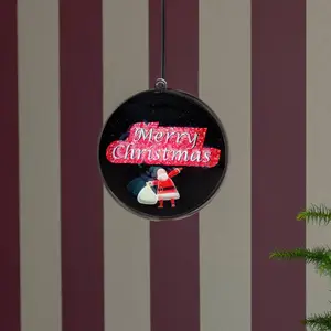 3D-Hologrammkugel Merry Christmas, 64 LEDs