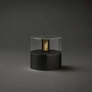 LED-Dekoleuchte mit Flammen-Effekt, Sockel schwarz