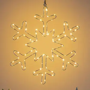 LED-Dekoleuchte Silberschneeflocke