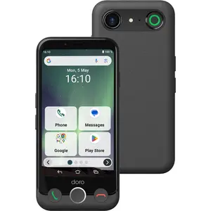Doro Aurora A10, 11,4 cm (4.5"), 4 GB, 64 GB, 13 MP, Android 14, Schwa...