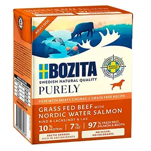 Bozita Purely Paté Duoprotein Nassfutter Für Hunde Mit Rind Und Lachs ...