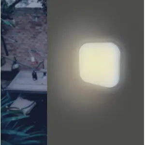 20W Weiße LED-Wandleuchte quadratisch IP65 - Neutralweiß 4000K - 5500K